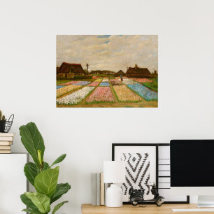 Flower Beds in Holland, Bulb Fields by van Gogh Poster