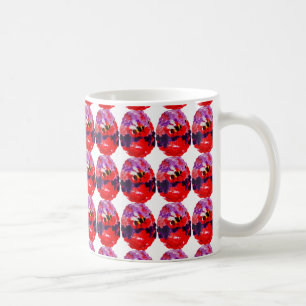 Flower Bee Bugs Retro Pattern Coffee Mug
