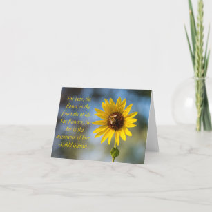 Flower, Bee, & Gibran Notecard (blank inside)