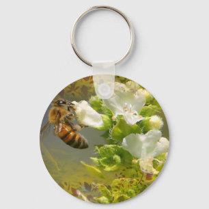 Flower Bee Keychain