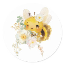 Flower Bee Stickers