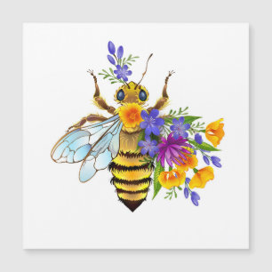 Flower bee with wild plants