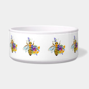Flower bee with wild plants