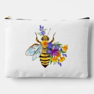 Flower bee with wild plants accessory pouch