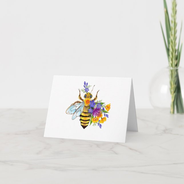 Flower bee with wild plants announcement (Front)