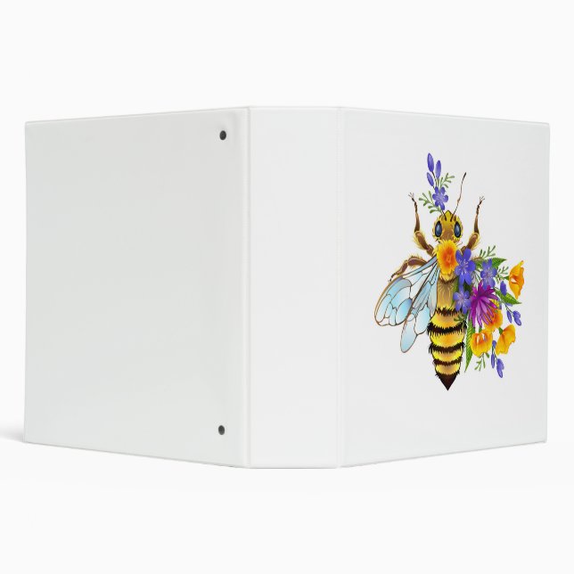 Flower bee with wild plants binder (Background)