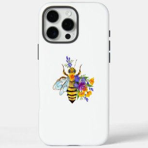 Flower bee with wild plants iPhone 16 pro max case