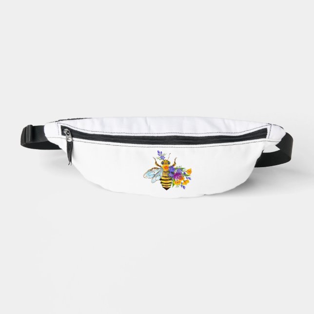 Flower bee with wild plants fanny pack (Front)