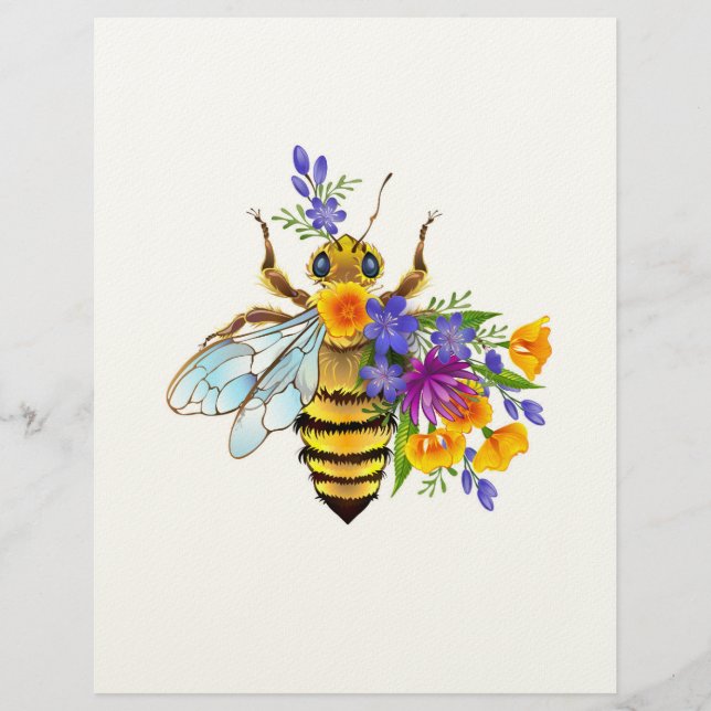 Flower bee with wild plants letterhead (Front)