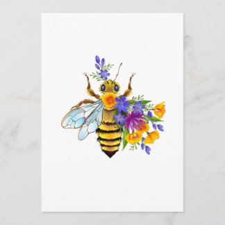 Flower bee with wild plants menu