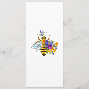Flower bee with wild plants menu