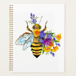 Flower bee with wild plants planner