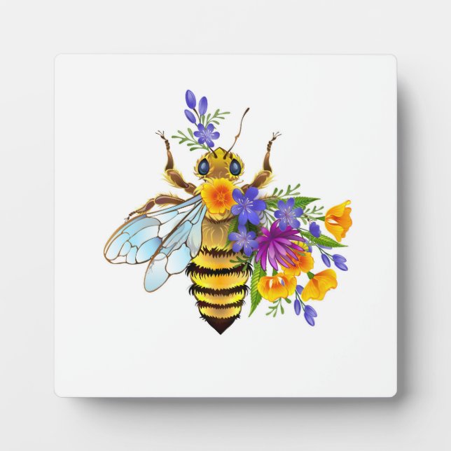 Flower bee with wild plants plaque (Front)