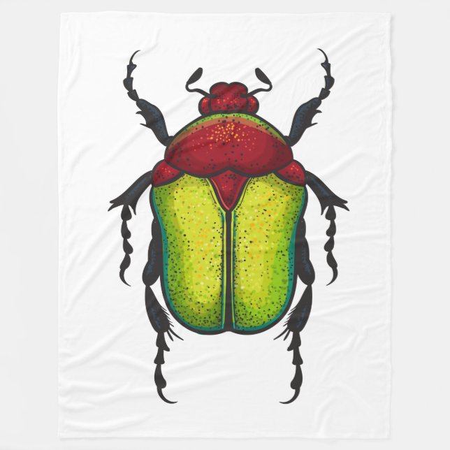 Flower beetle fleece blanket (Front)
