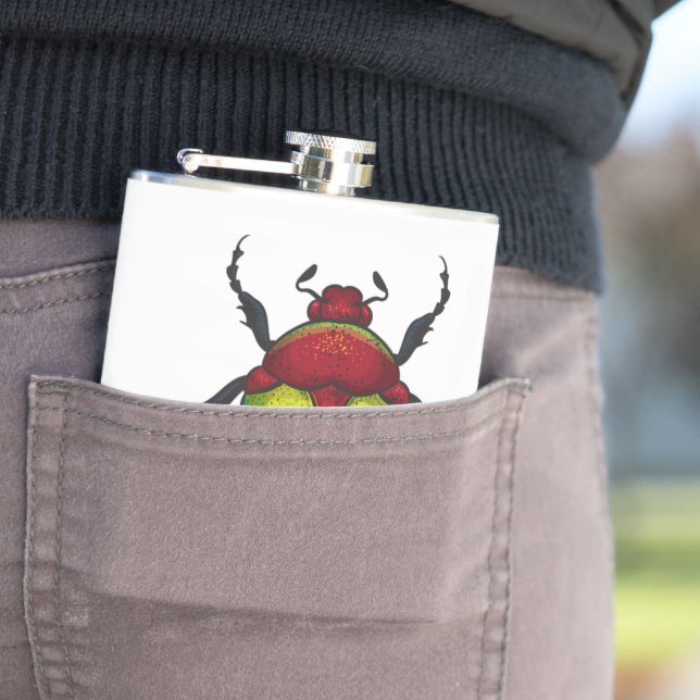 Flower beetle hip flask (In Situ)