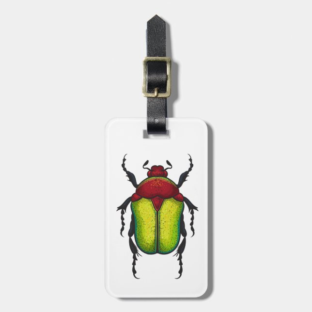 Flower beetle luggage tag (Front Vertical)