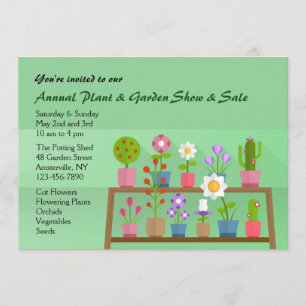 Flower Bench Invitation