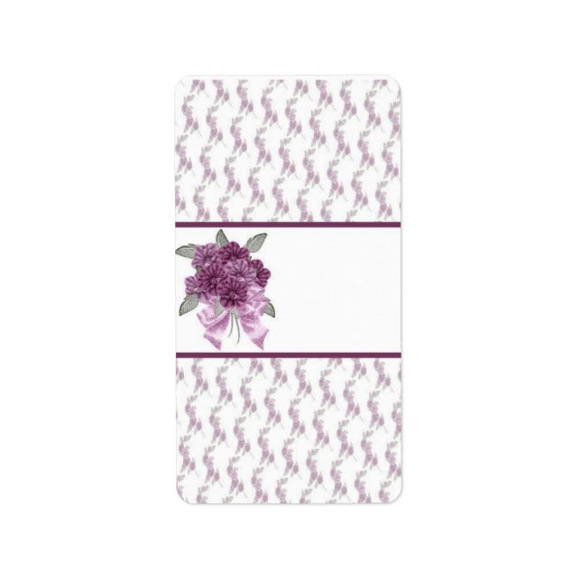 Flower Birthday Hershey Miniature Candy Wrapper Label (Front)