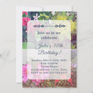 Flower Birthday Invitation