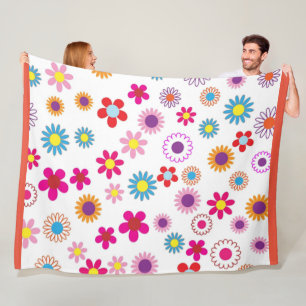 flower bliss fleece blanket