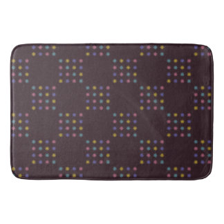 Flower Blocks Pattern Bath Mat