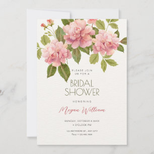 Flower bloom bridal shower invitation