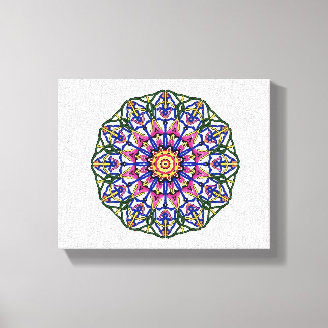 Flower bloom Mandala  Canvas Print (Front)