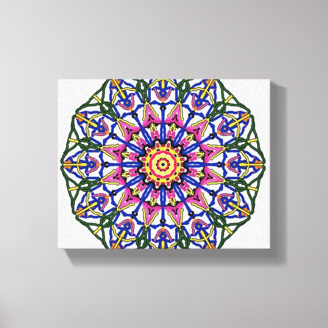 Flower bloom Mandala  Canvas Print (Front)