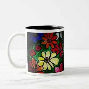 flower  bloom Two-Tone coffee mug