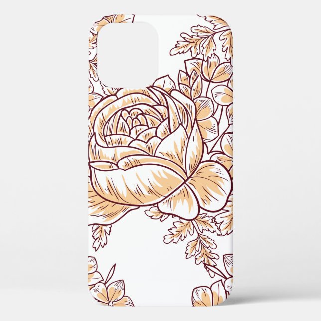 Flower blossom. Abstract elegance seamless pattern Case-Mate iPhone Case (Back)
