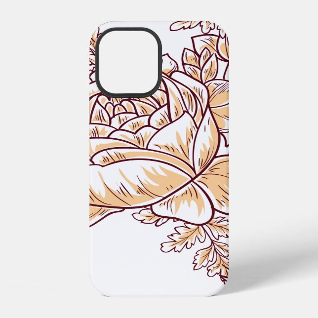 Flower blossom. Abstract elegance seamless pattern iPhone Case (Back)