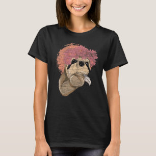Flower Blossom Tropical Zoo Animal   Floral Sloth T-Shirt