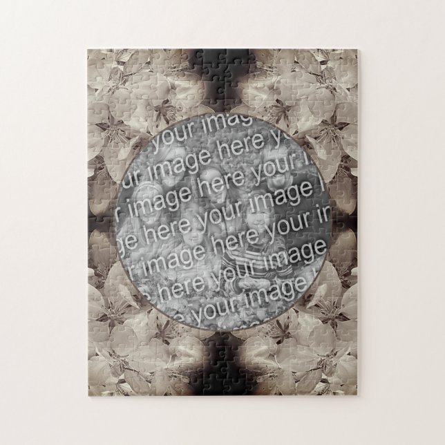 Flower Blossoms Abstract Add Your Photo Jigsaw Puzzle (Vertical)