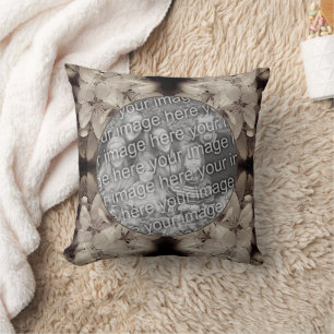 Flower Blossoms Abstract Add Your Photo Throw Pillow