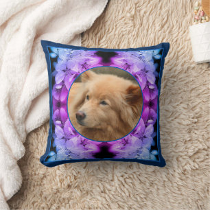 Flower Blossoms Tinted Create Your Own Photo Throw Pillow