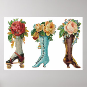 Flower Boots Customizable Poster