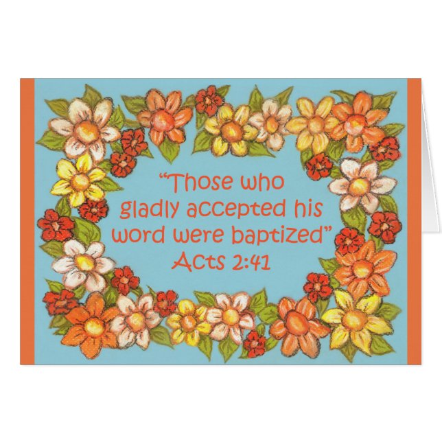 Flower Border~Accepted Word-Baptized~Scripture (Front Horizontal)