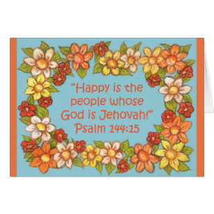 Flower Border~Happy People-God Jehovah~Scripture