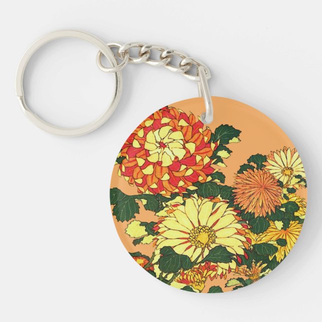 Flower Border, mandarin orange et or (Devant)