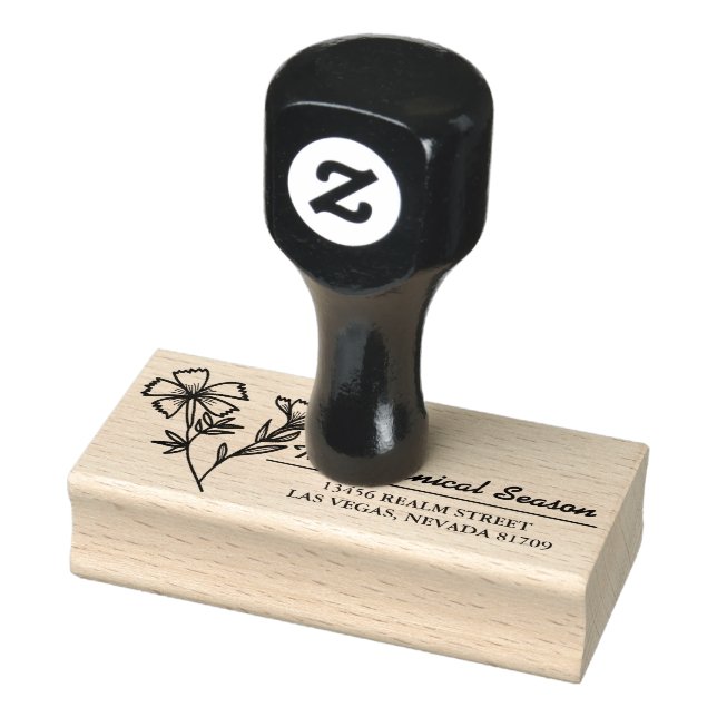 Flower Botanica Rubber Stamp (Stamp)