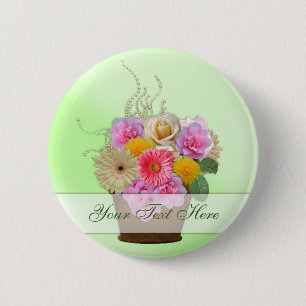 Flower Bouquet Collection 2 Inch Round Button