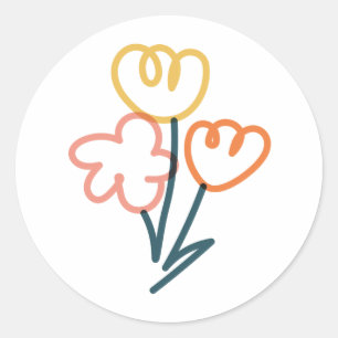 Flower bouquet , colourful doodle Sticker