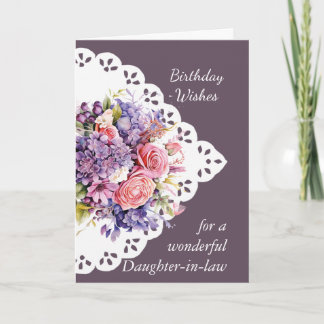 Flower Bouquet Daughter-in-law Birthday Card