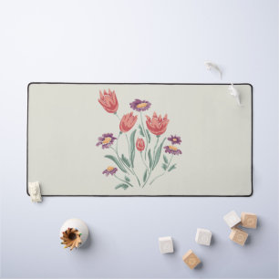 Flower Bouquet Delicate Floral Arrangements  Desk Mat