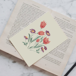 Flower Bouquet Delicate Floral Arrangements  Holiday Postcard