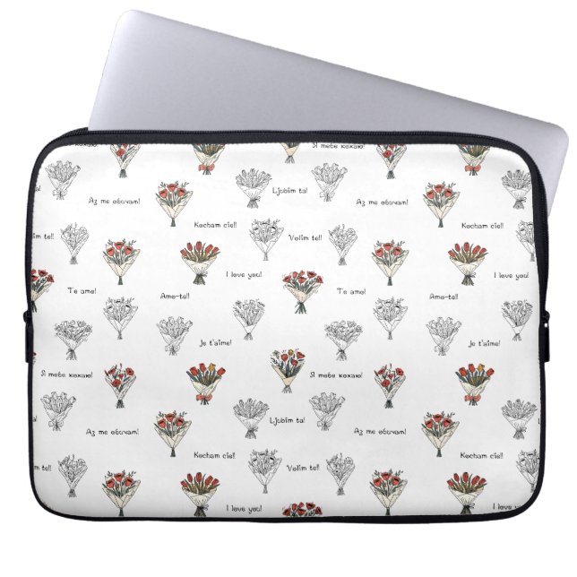 Flower Bouquet Electronics Bag (Front)
