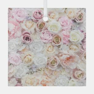 Flower Bouquet Glass Ornament