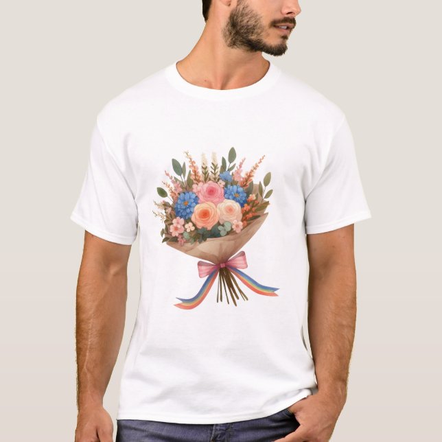 Flower bouquet lgbt T-Shirt (Front)