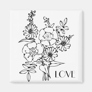 Flower Bouquet Love Magnet
