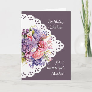  Flower Bouquet  Mother Mom  Birthday Card